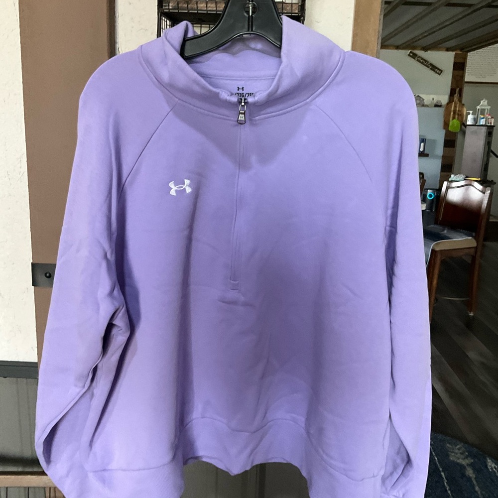 Under Armour Lavender Quarter-Zip Pullover